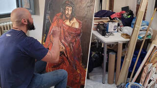 Alcoholizado, sin hogar ni esperanza por las calles de Roma, se rehabilitó pintando dos sellos de Navidad para el Vaticano
