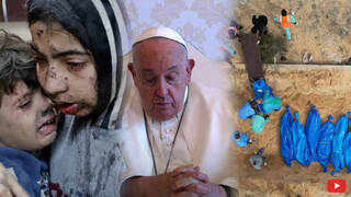 Papa Francisco se emociona en un video pidiendo que se rece “por la Paz en Tierra Santa”